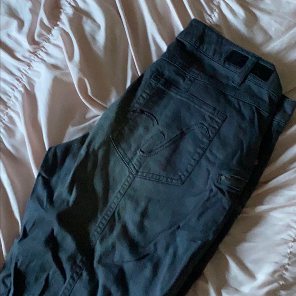 Motorcycle pants charcoal slim stretch pants